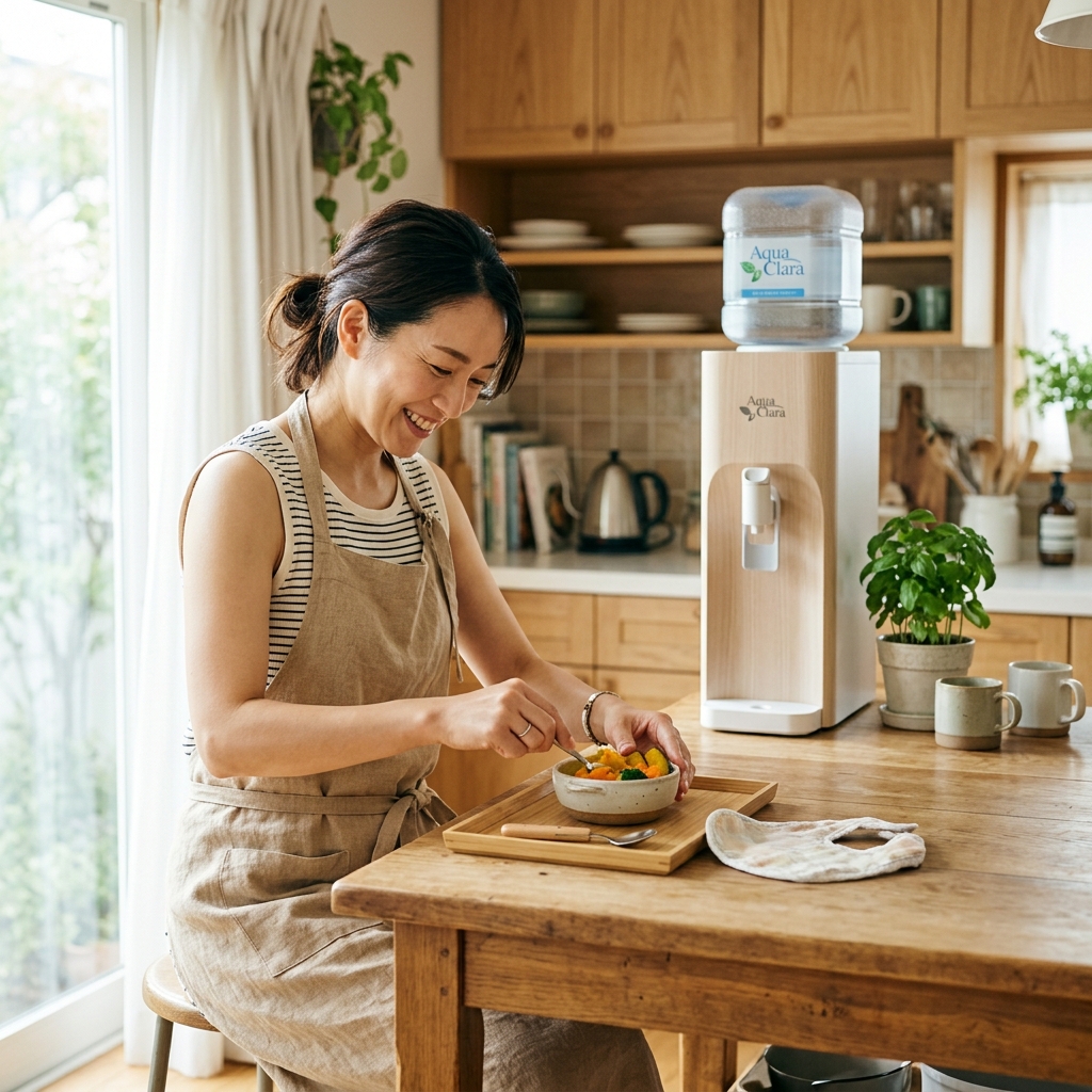 離乳食 ミルク作り ウォーターサーバー ママ