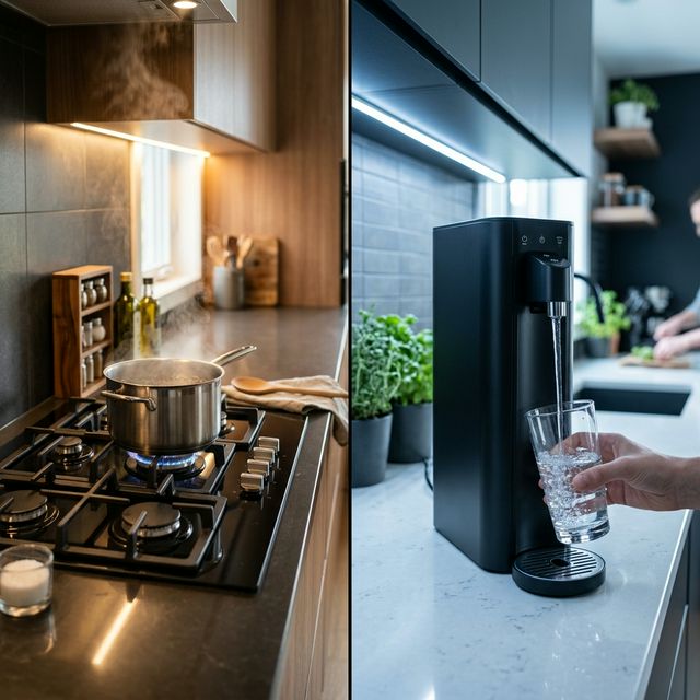 ウォーターサーバーとガス代の比較