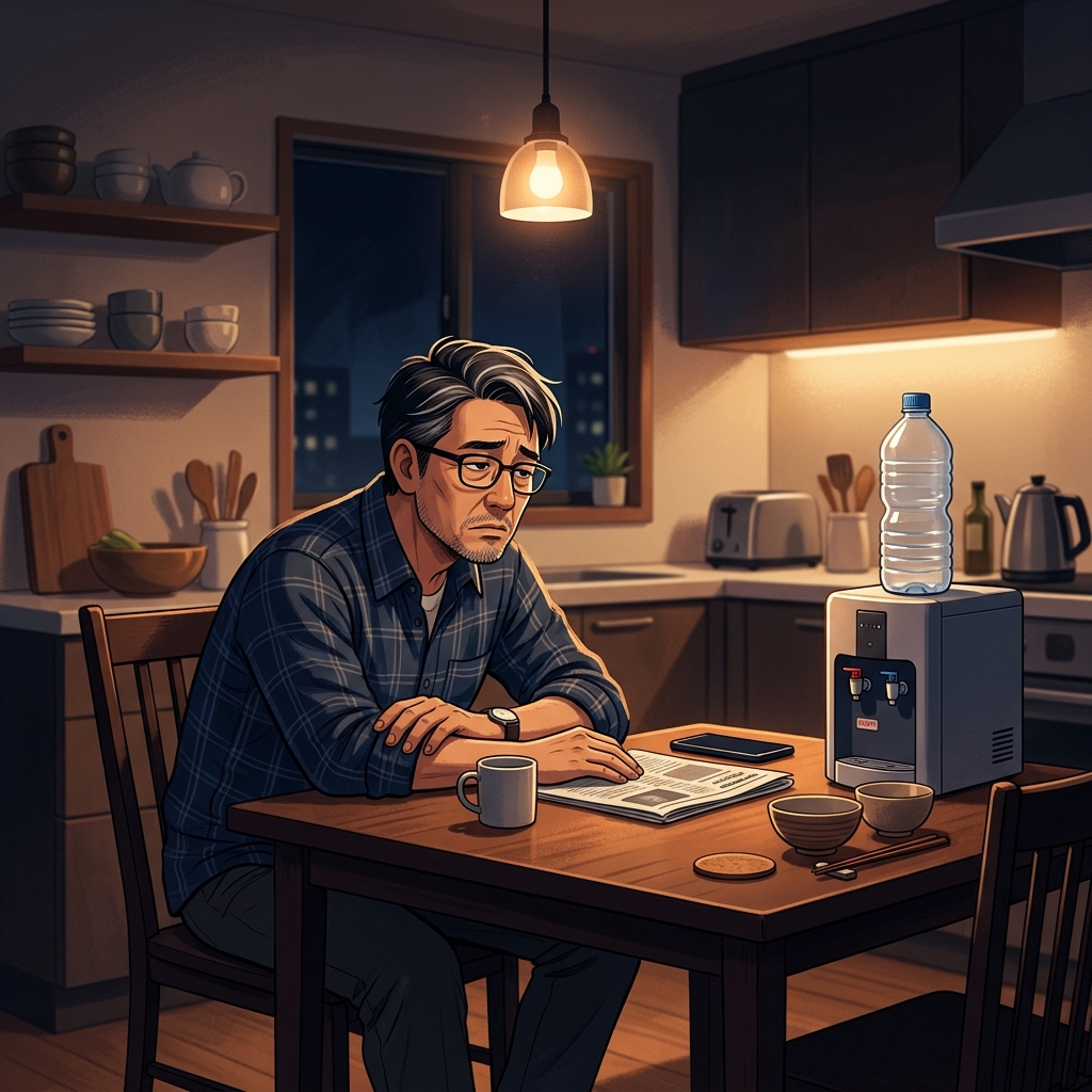 ボトル交換のストレスに悩むパパ